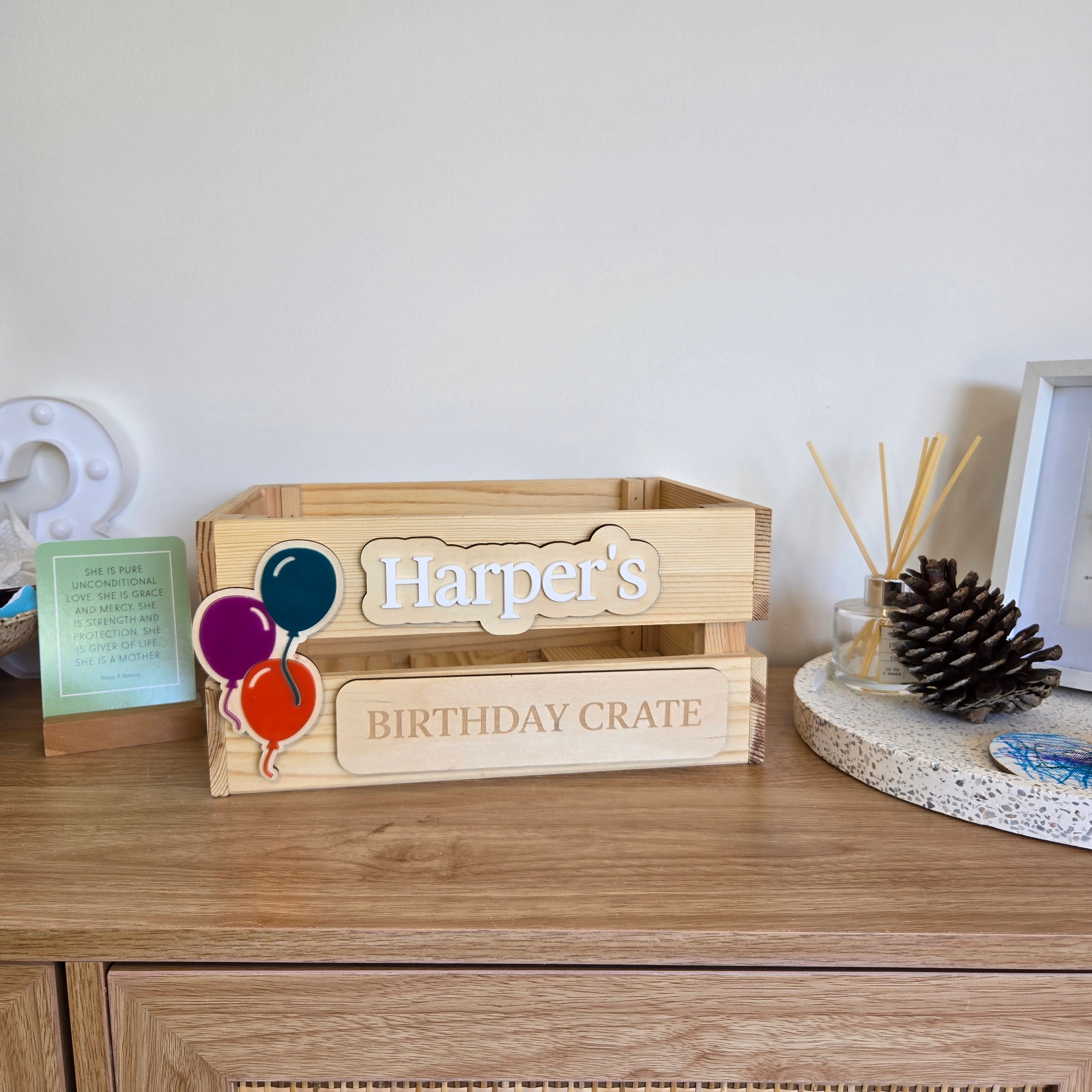 Interchangeable Crate - Birthday Elements