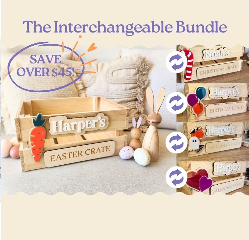 The Ultimate Interchangeable Crate Bundle - Personalised Keepsake for Every Celebration