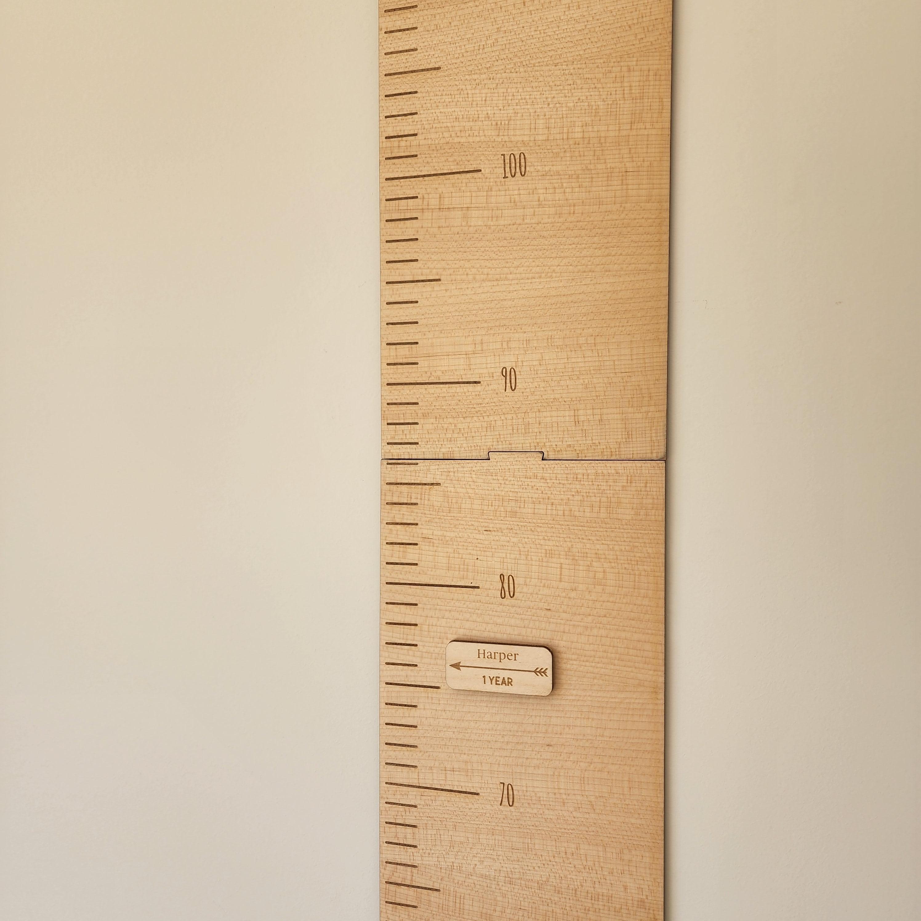 Family Name Wooden Height Chart - Personalised Growth Chart 💖 - The Willow Corner