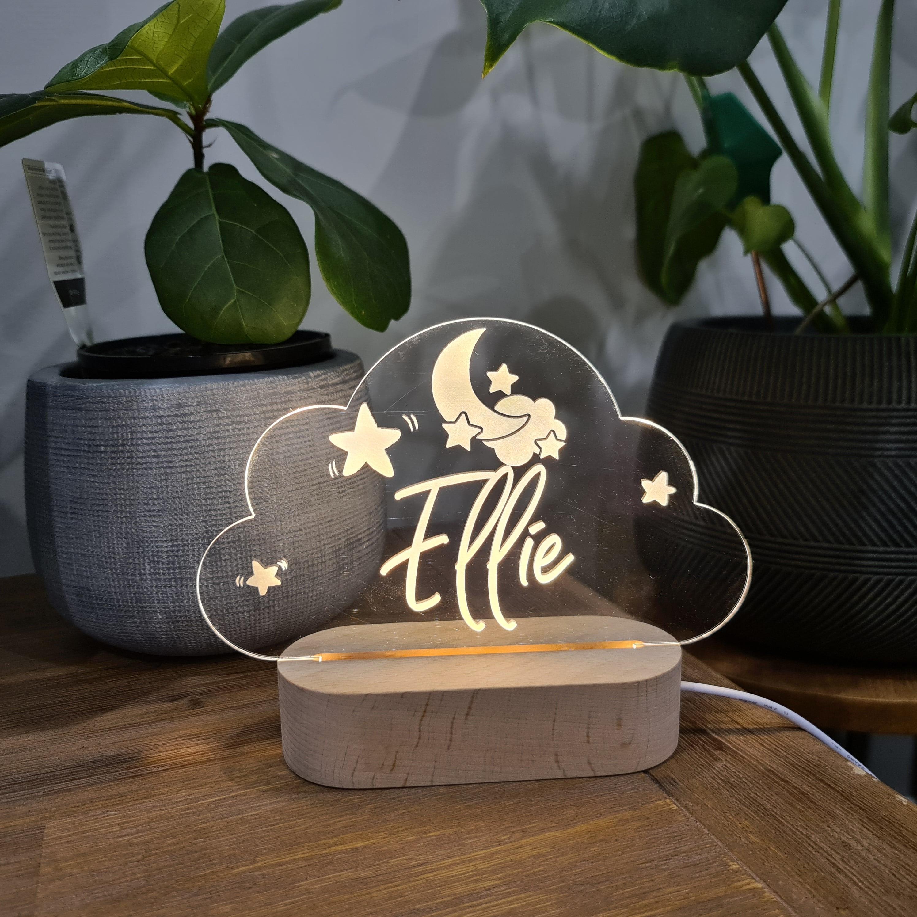 Personalised Night Light 🌙 - Cloudy Night - The Willow Corner