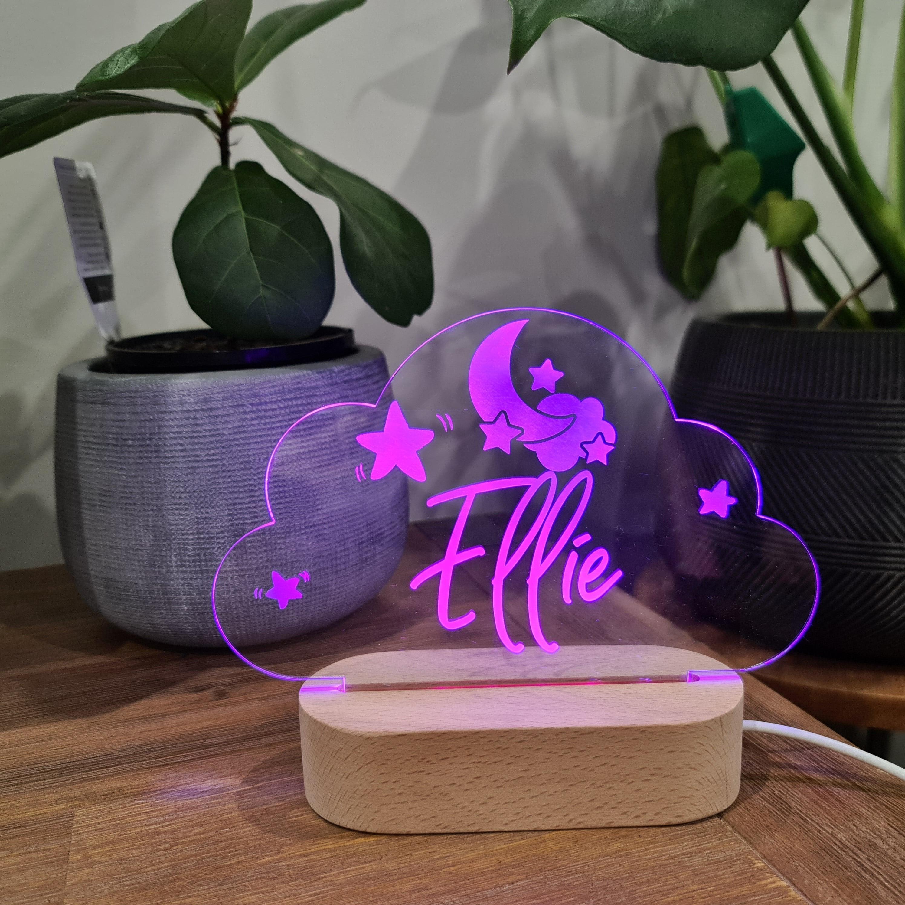 Personalised Night Light 🌙 - Cloudy Night - The Willow Corner