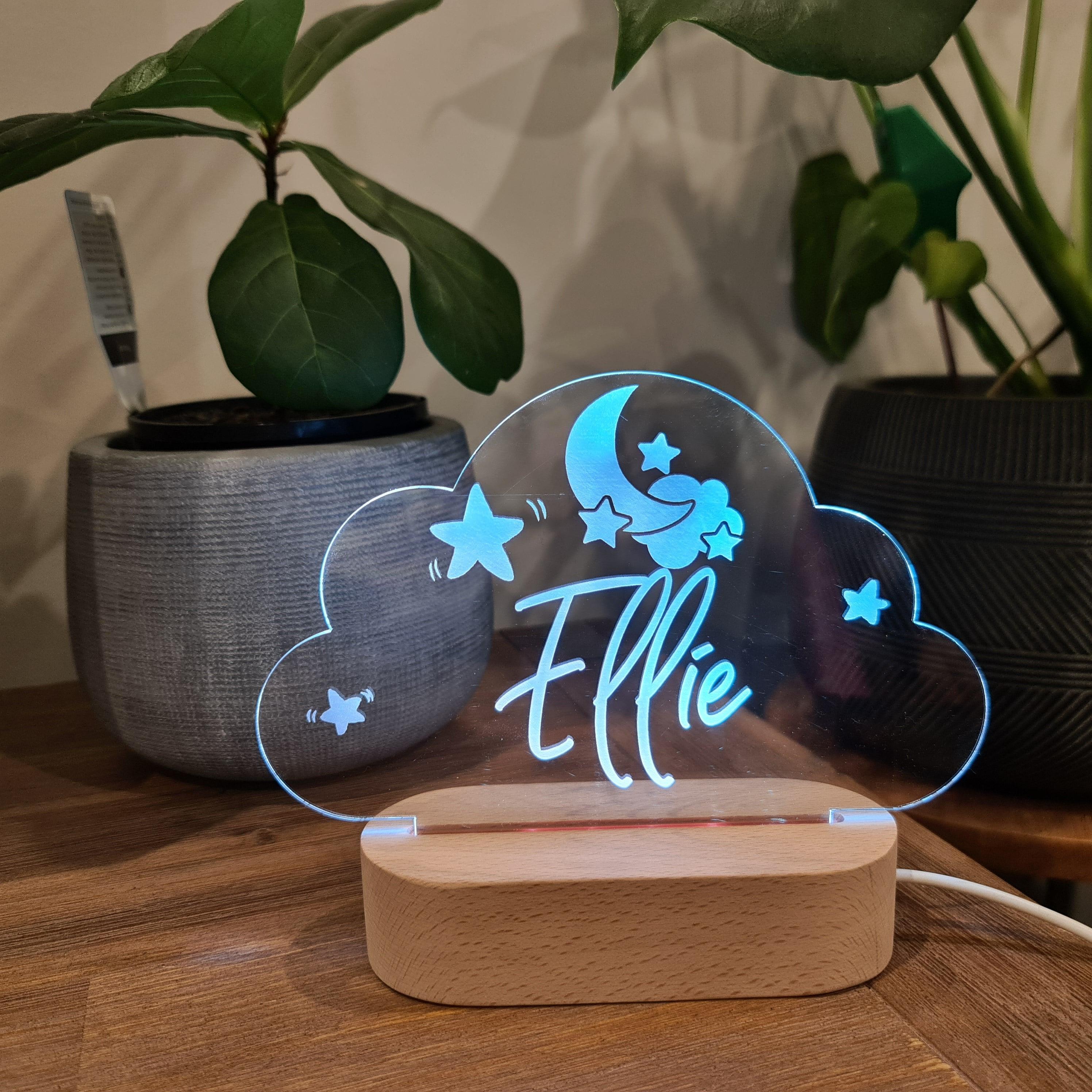 Personalised Night Light 🌙 - Cloudy Night - The Willow Corner