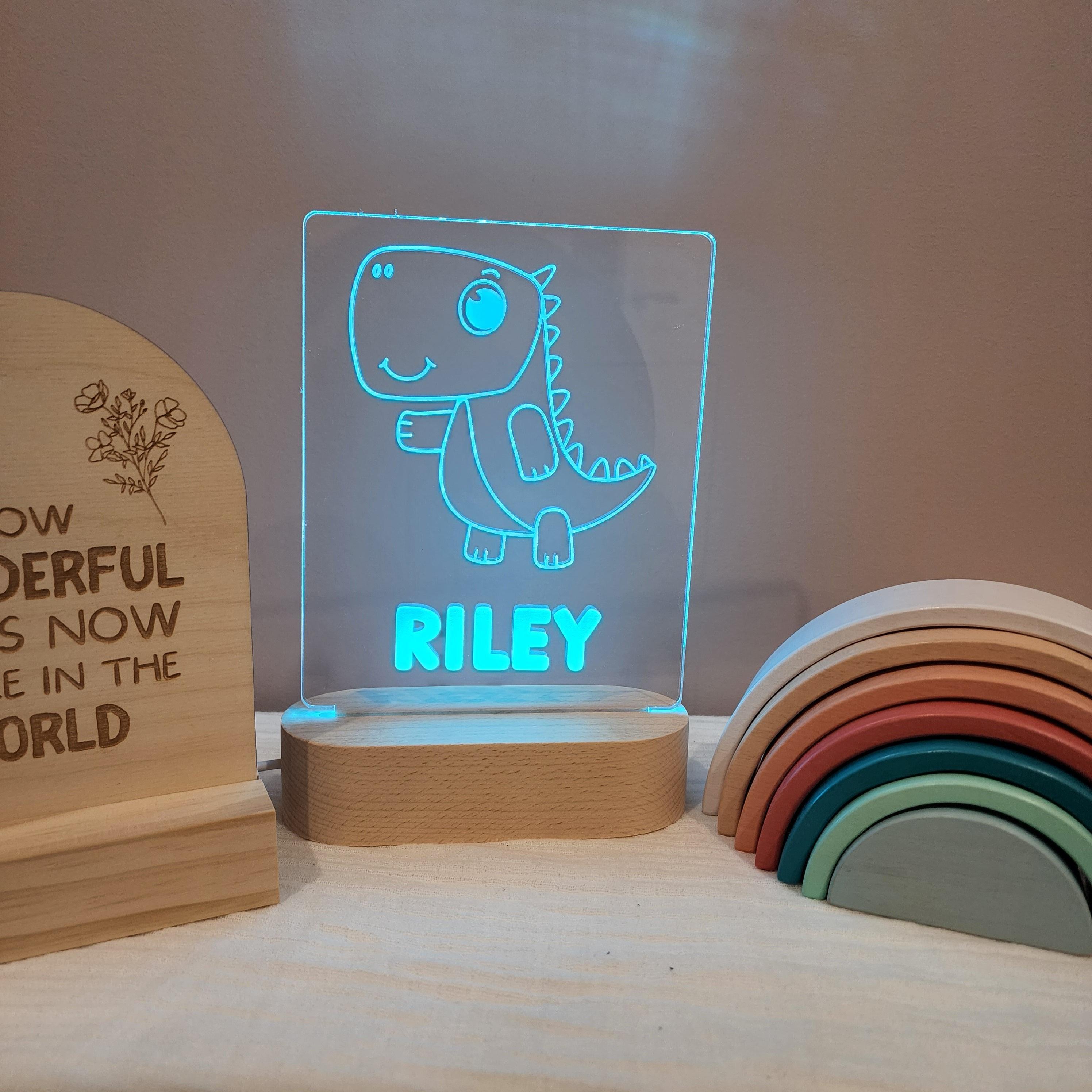 Personalised Night Light 🌙 - Cute Dinosaur - The Willow Corner