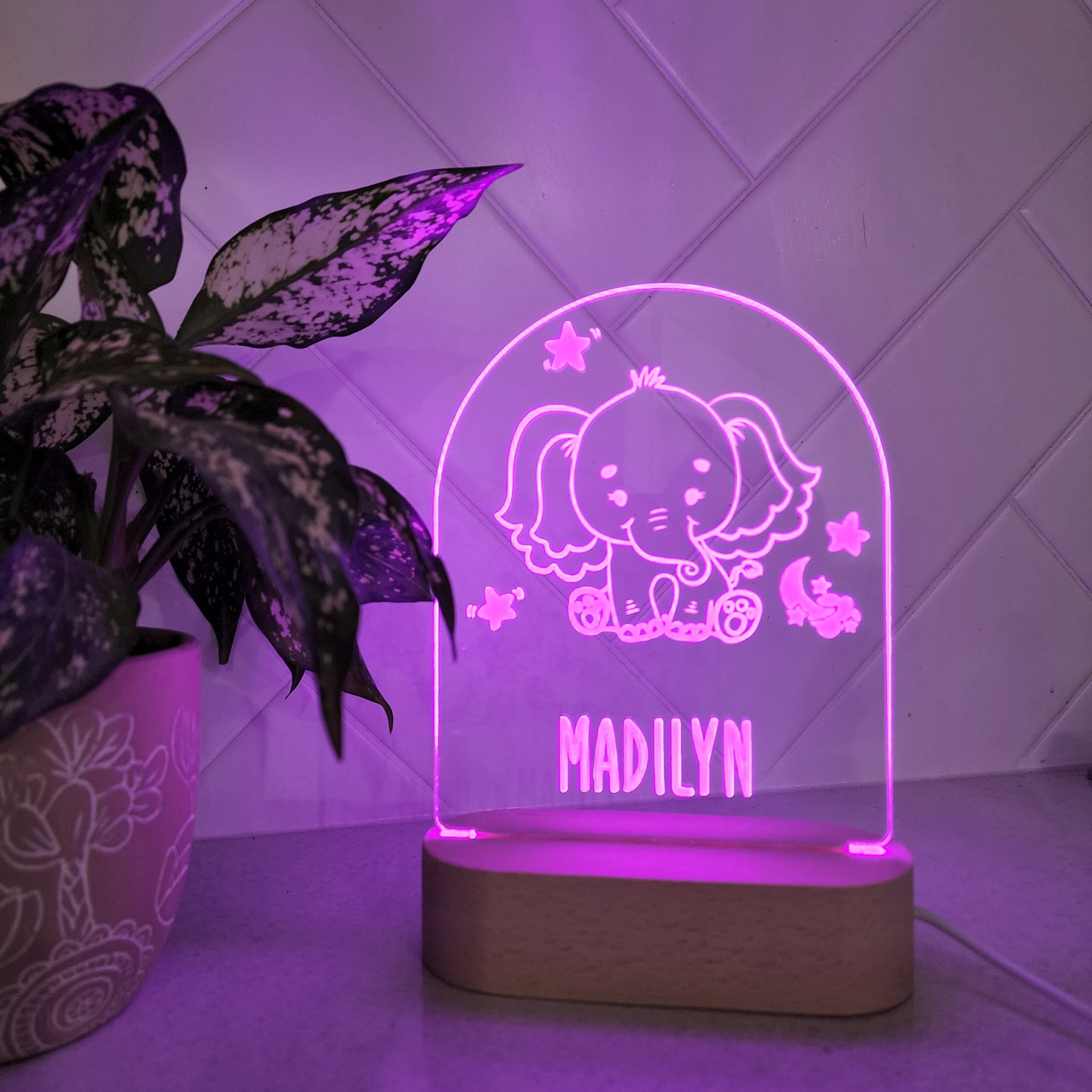 Personalised Night Light 🌙 - Cute Elephant - The Willow Corner