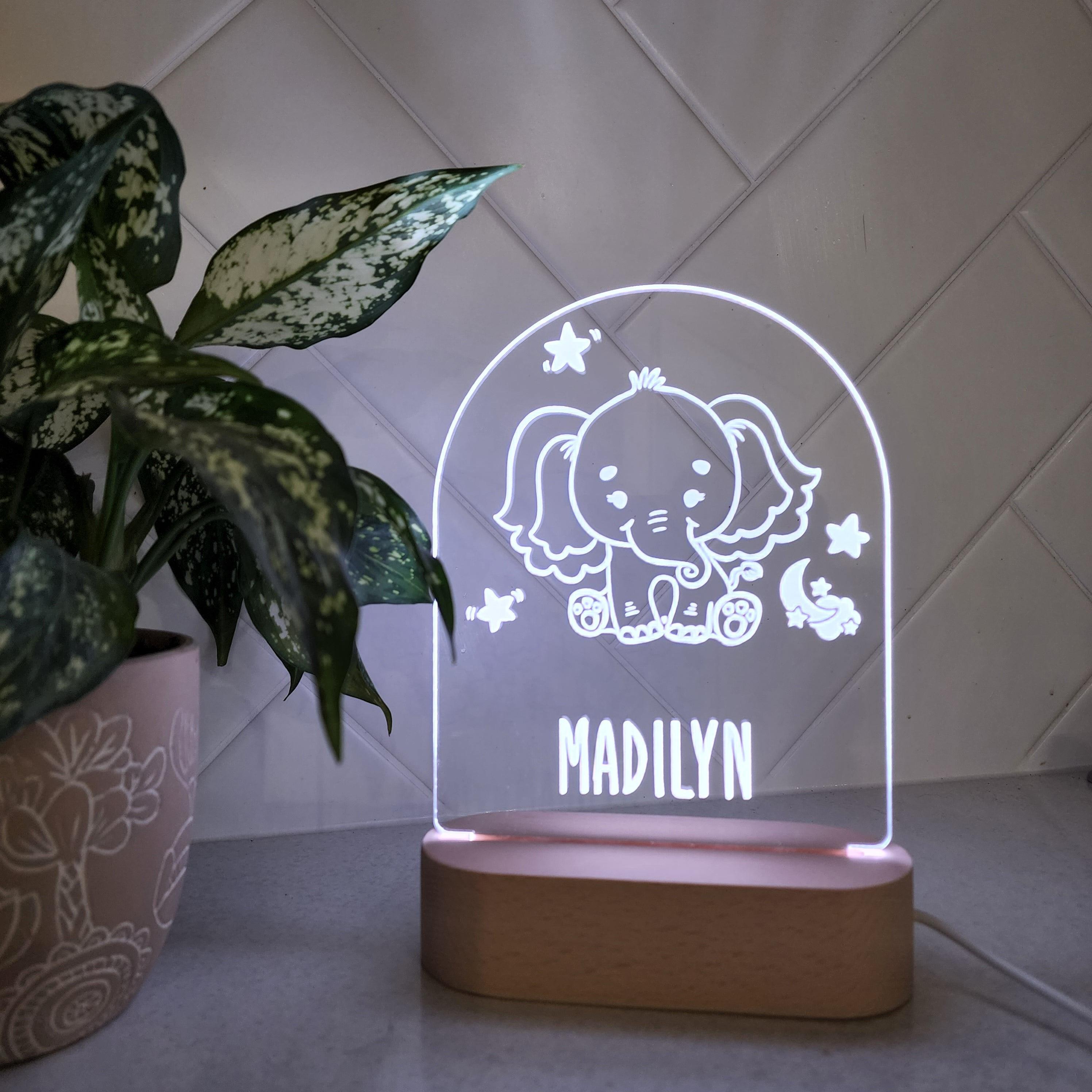 Personalised Night Light 🌙 - Cute Elephant - The Willow Corner