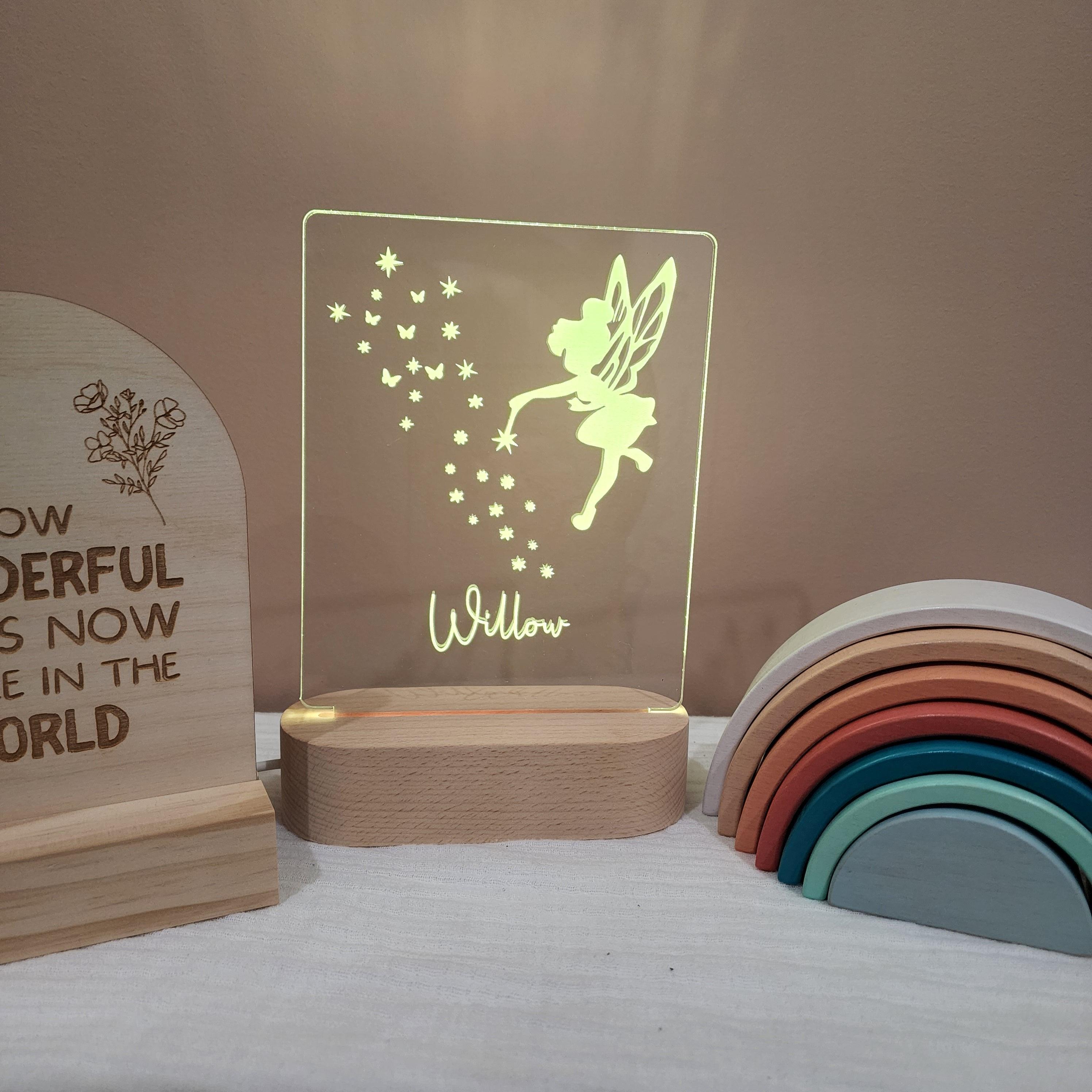 Personalised Night Light 🌙 - Fairy - The Willow Corner