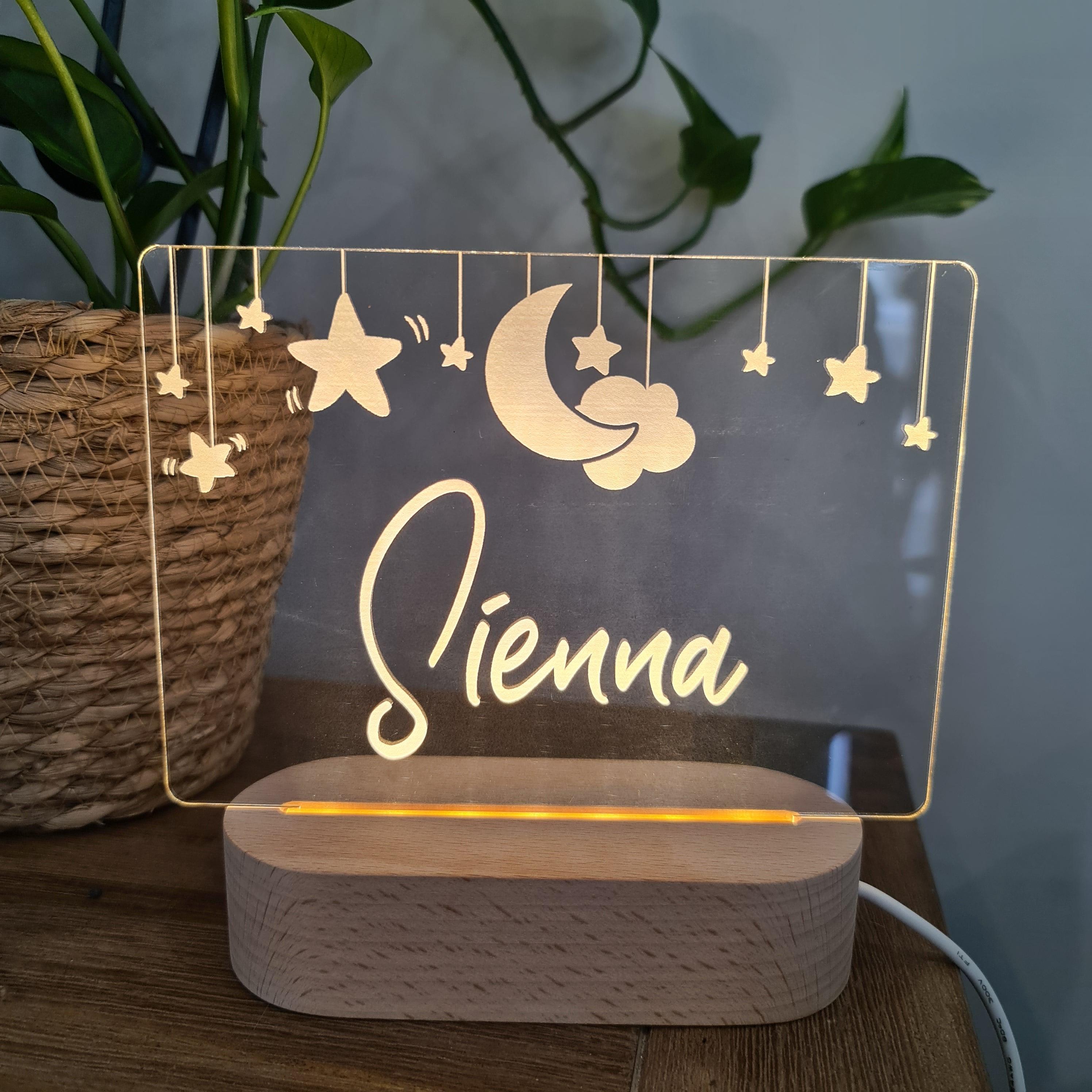 Personalised Night Light 🌙 - Hanging Stars - The Willow Corner