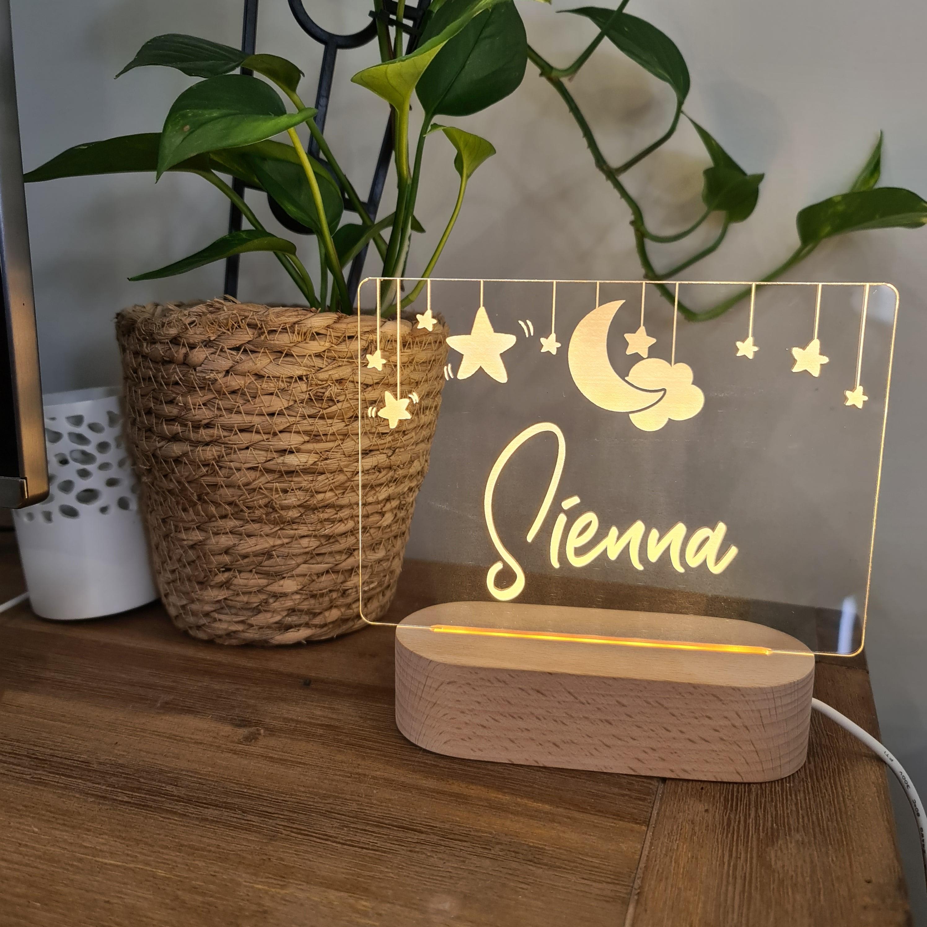 Personalised Night Light 🌙 - Hanging Stars - The Willow Corner