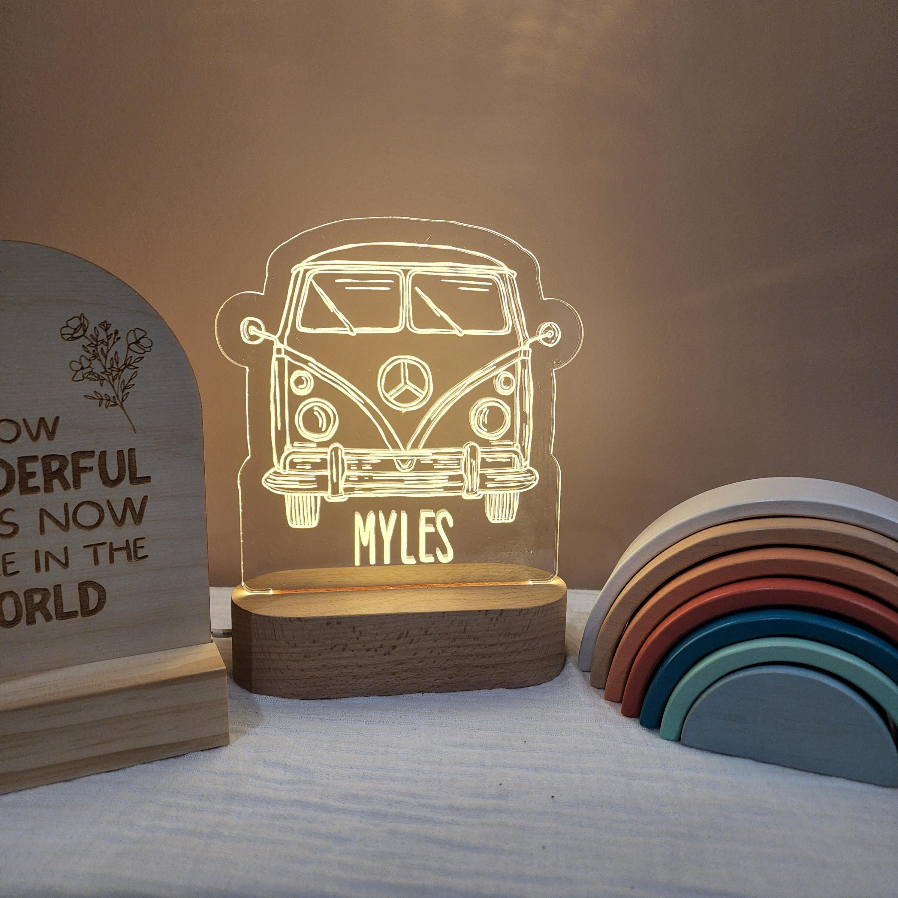 Personalised Night Light 🌙 - Kombi Van - The Willow Corner