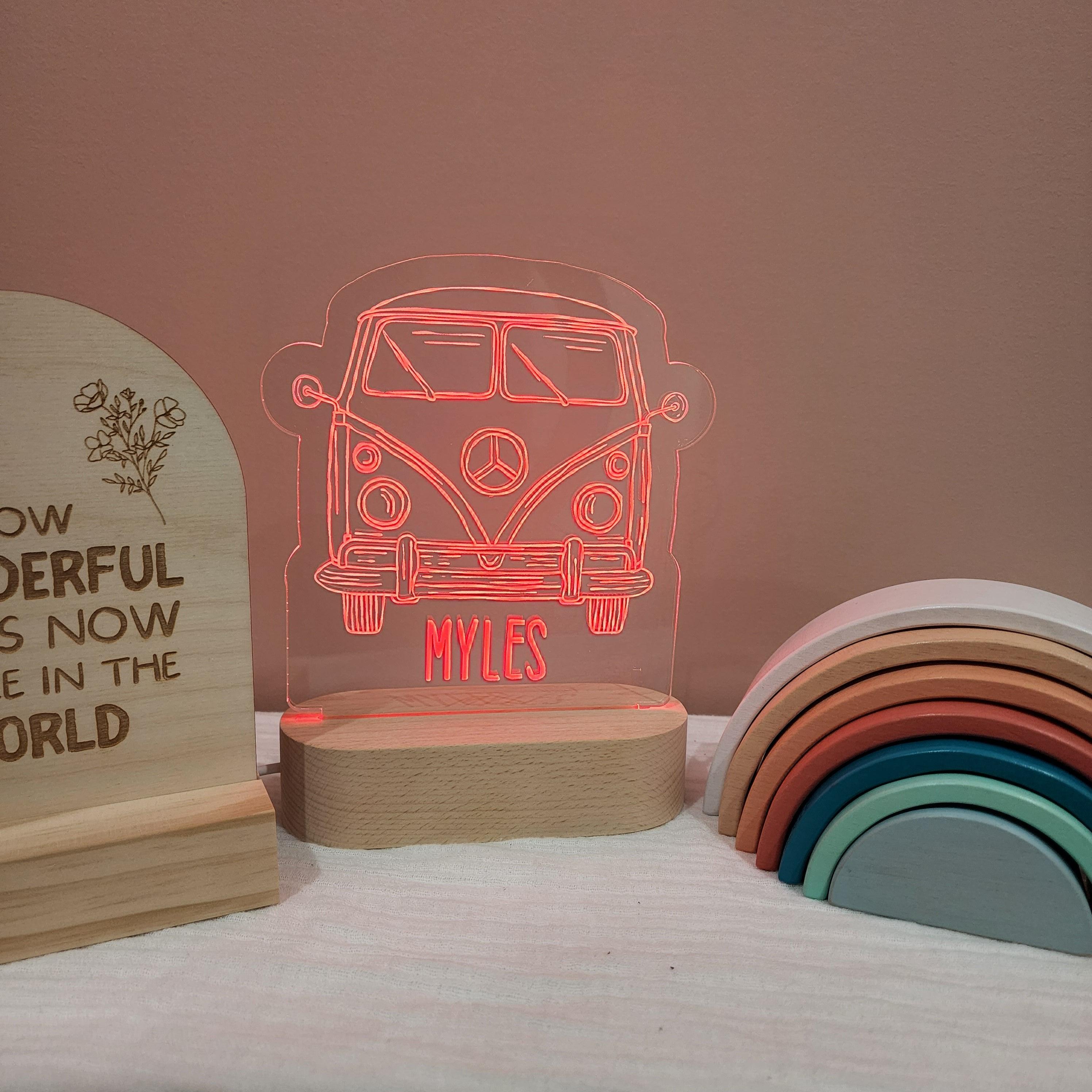 Personalised Night Light 🌙 - Kombi Van - The Willow Corner