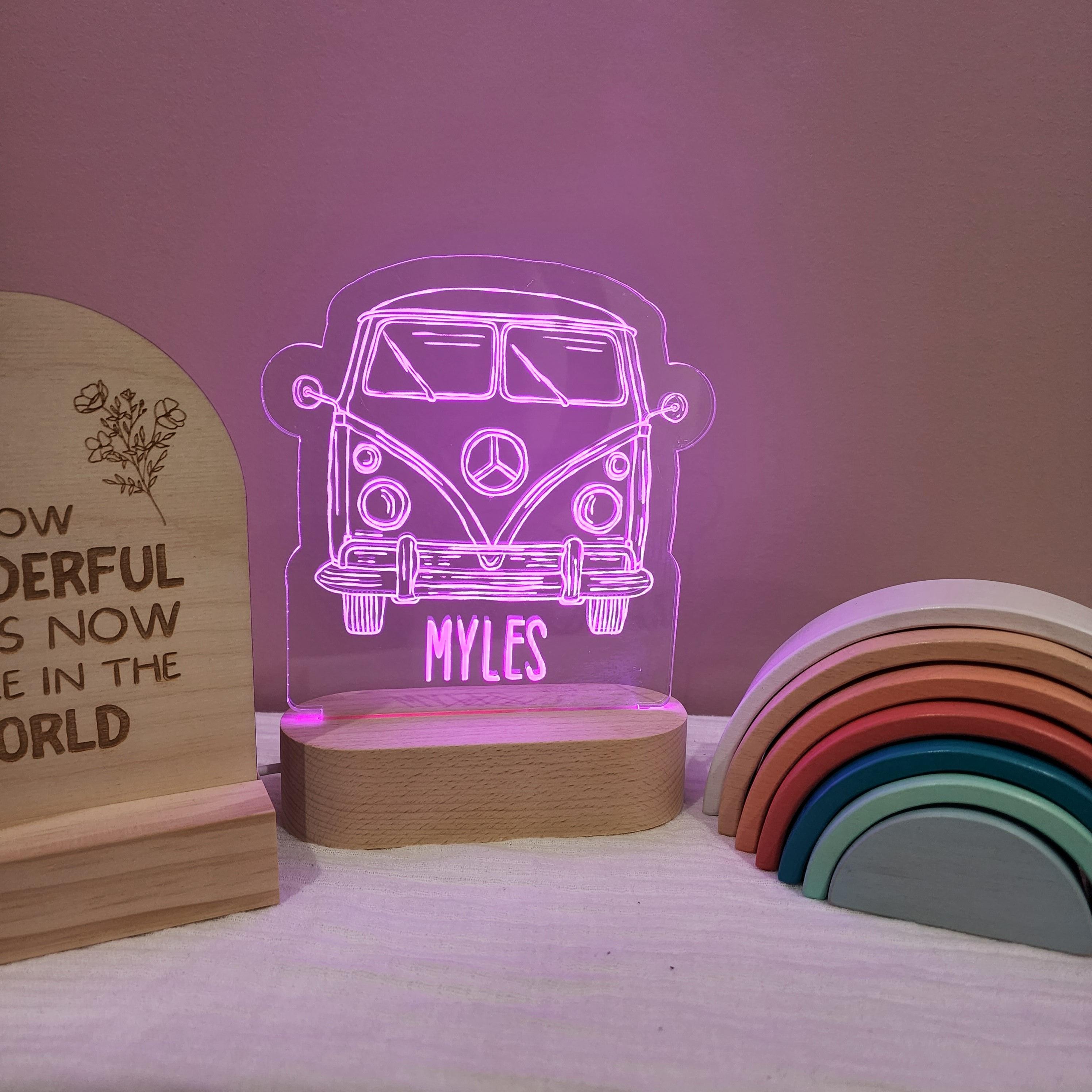 Personalised Night Light 🌙 - Kombi Van - The Willow Corner