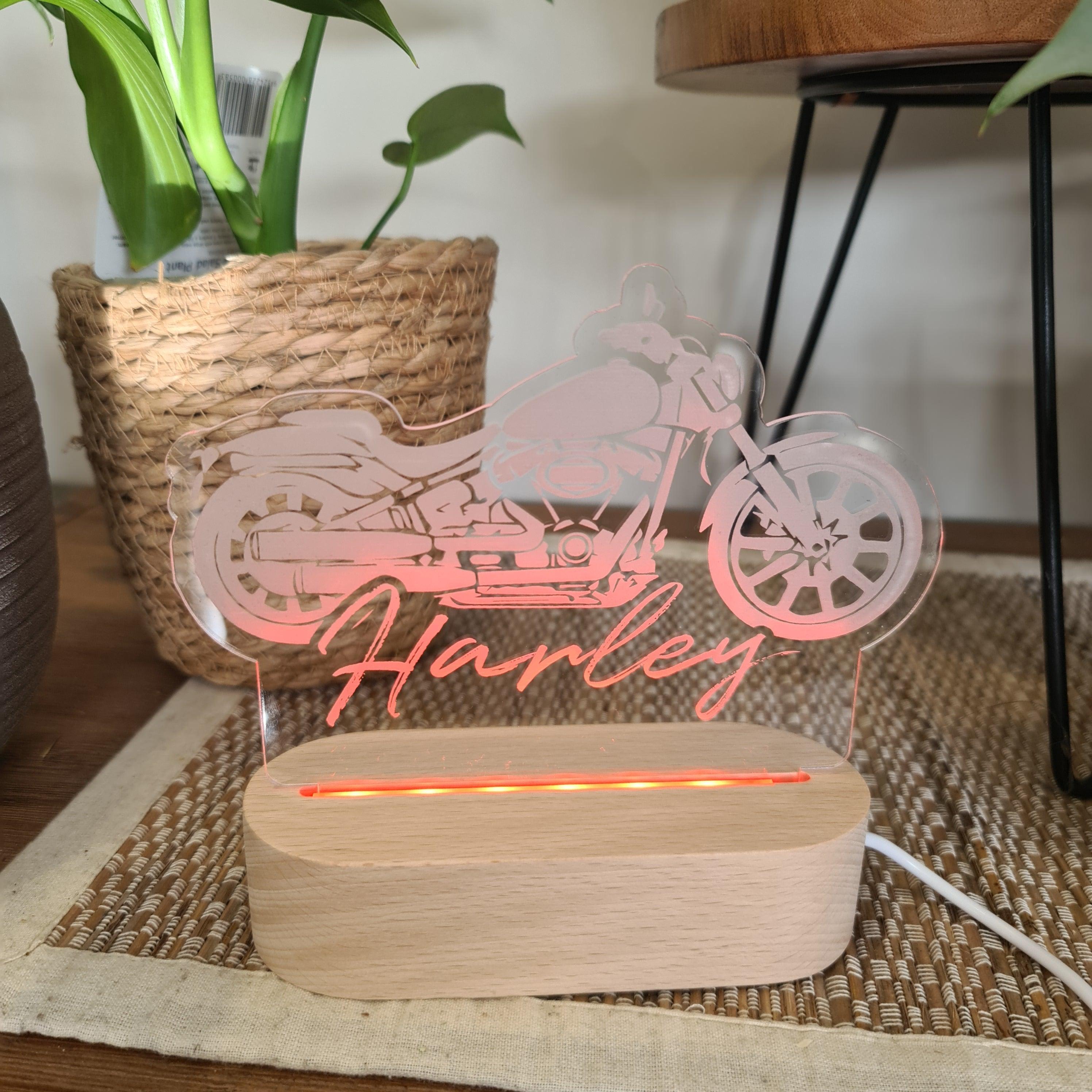 Personalised Night Light 🌙 - Motorcycle - The Willow Corner