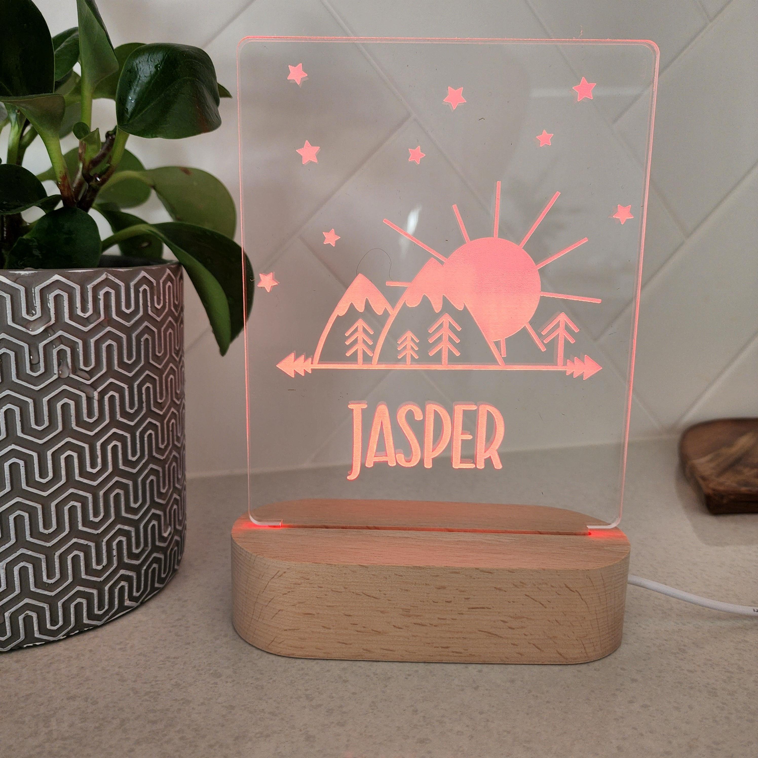 Personalised Night Light 🌙 - Mountain Skies - The Willow Corner