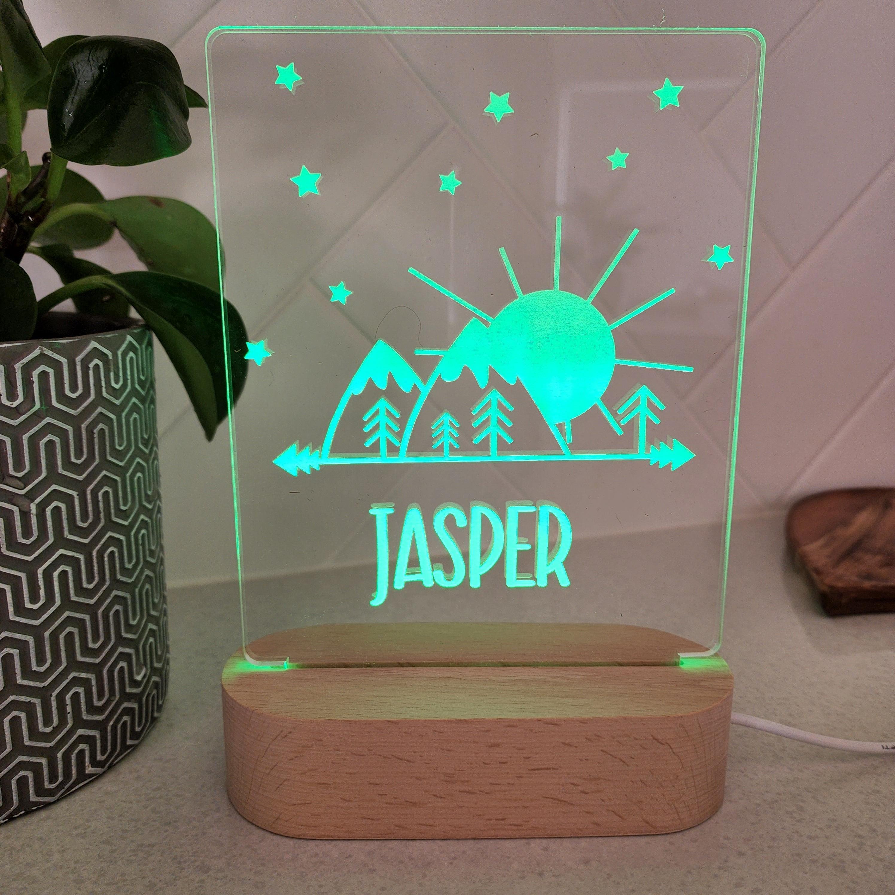 Personalised Night Light 🌙 - Mountain Skies - The Willow Corner