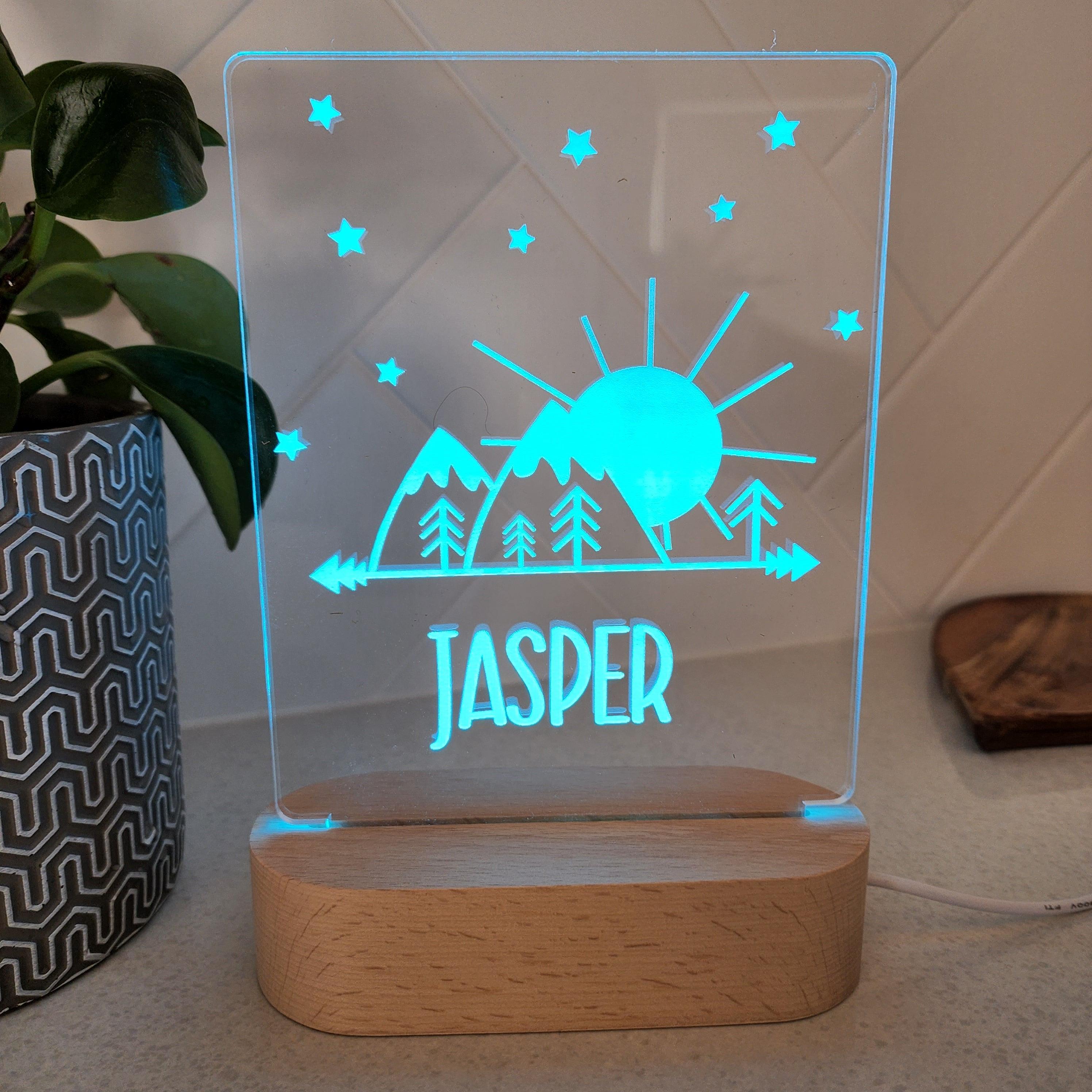 Personalised Night Light 🌙 - Mountain Skies - The Willow Corner