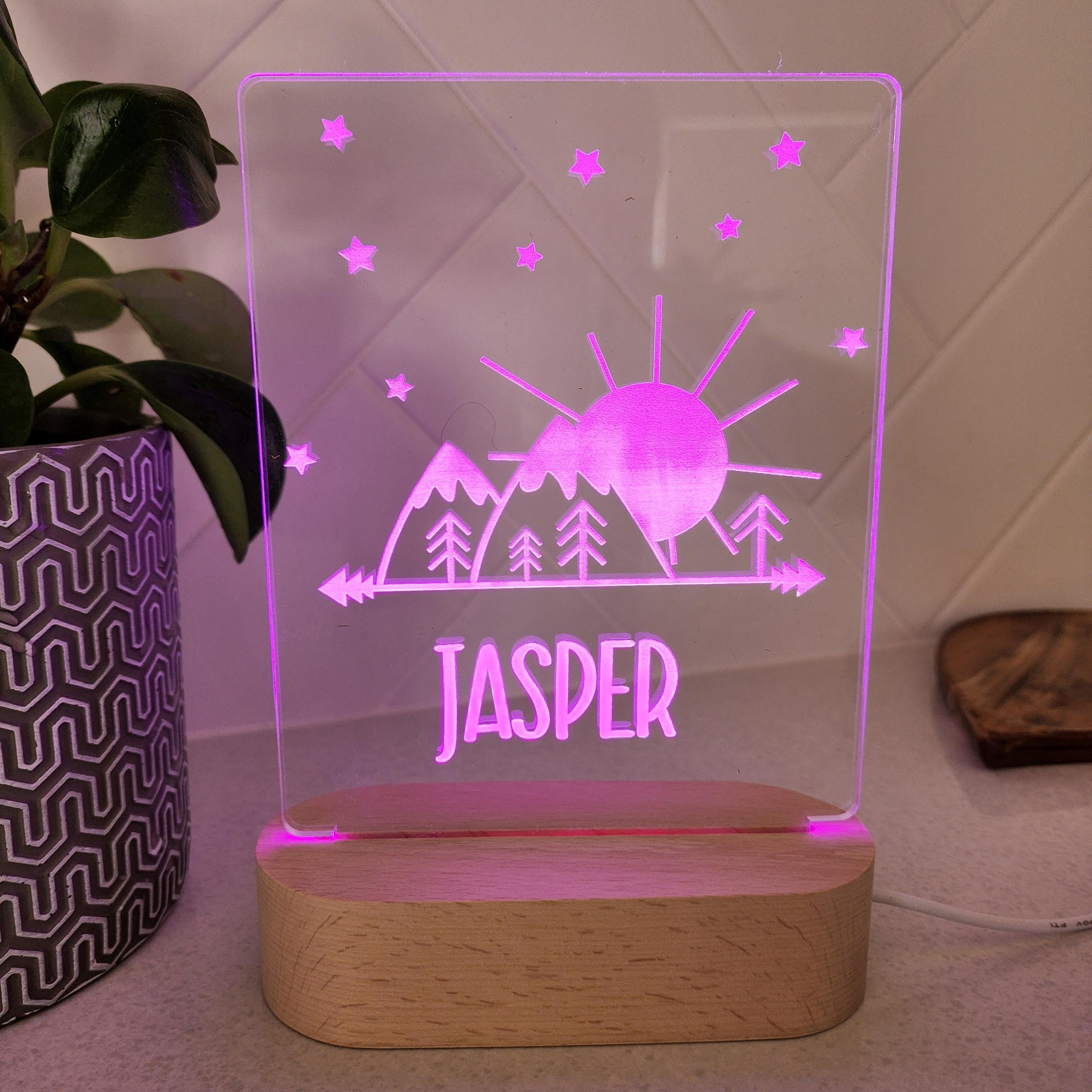 Personalised Night Light 🌙 - Mountain Skies - The Willow Corner