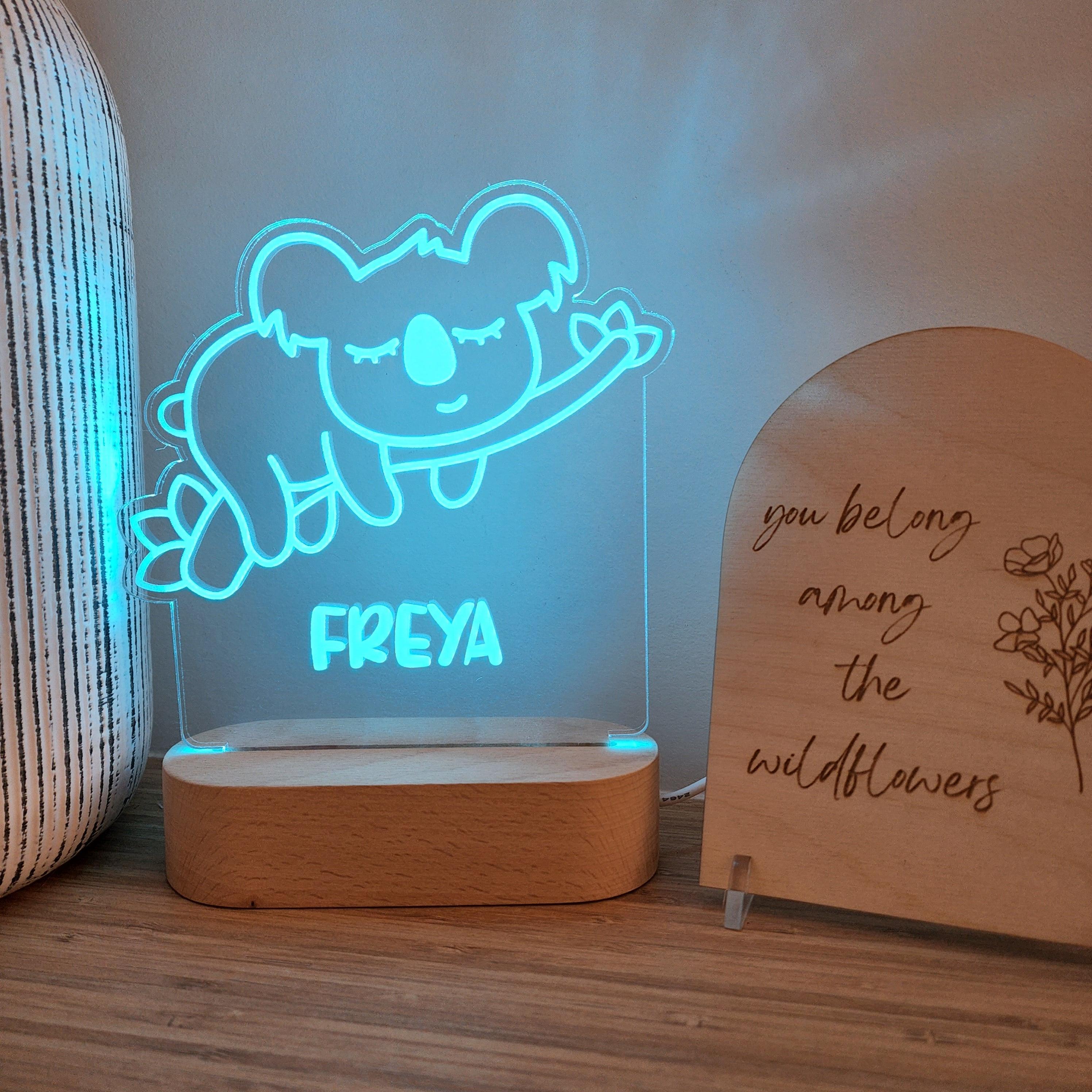 Personalised Night Light 🌙 - Sleepy Koala - The Willow Corner