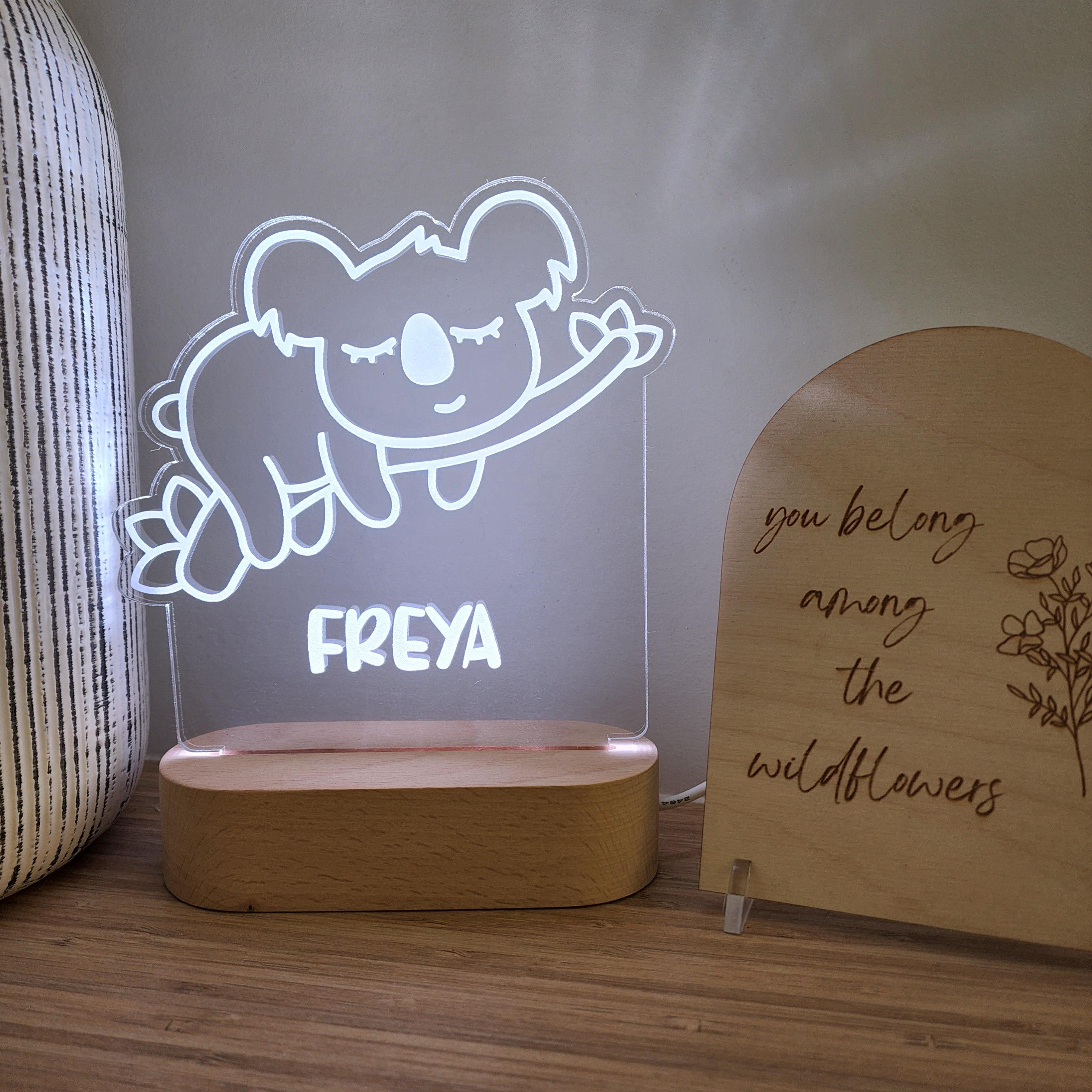 Personalised Night Light 🌙 - Sleepy Koala - The Willow Corner