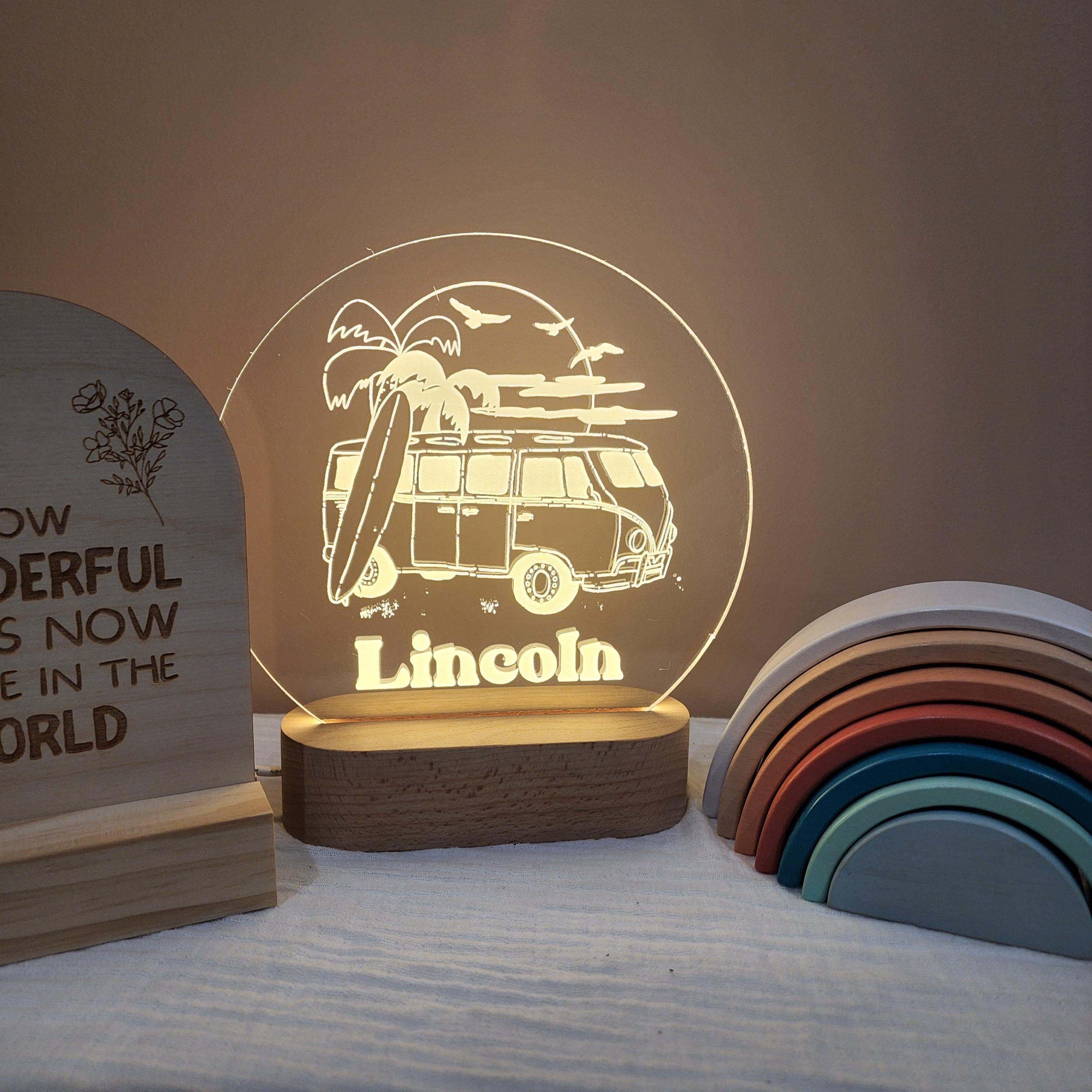 Personalised Night Light 🌙 - Surf's Up - The Willow Corner