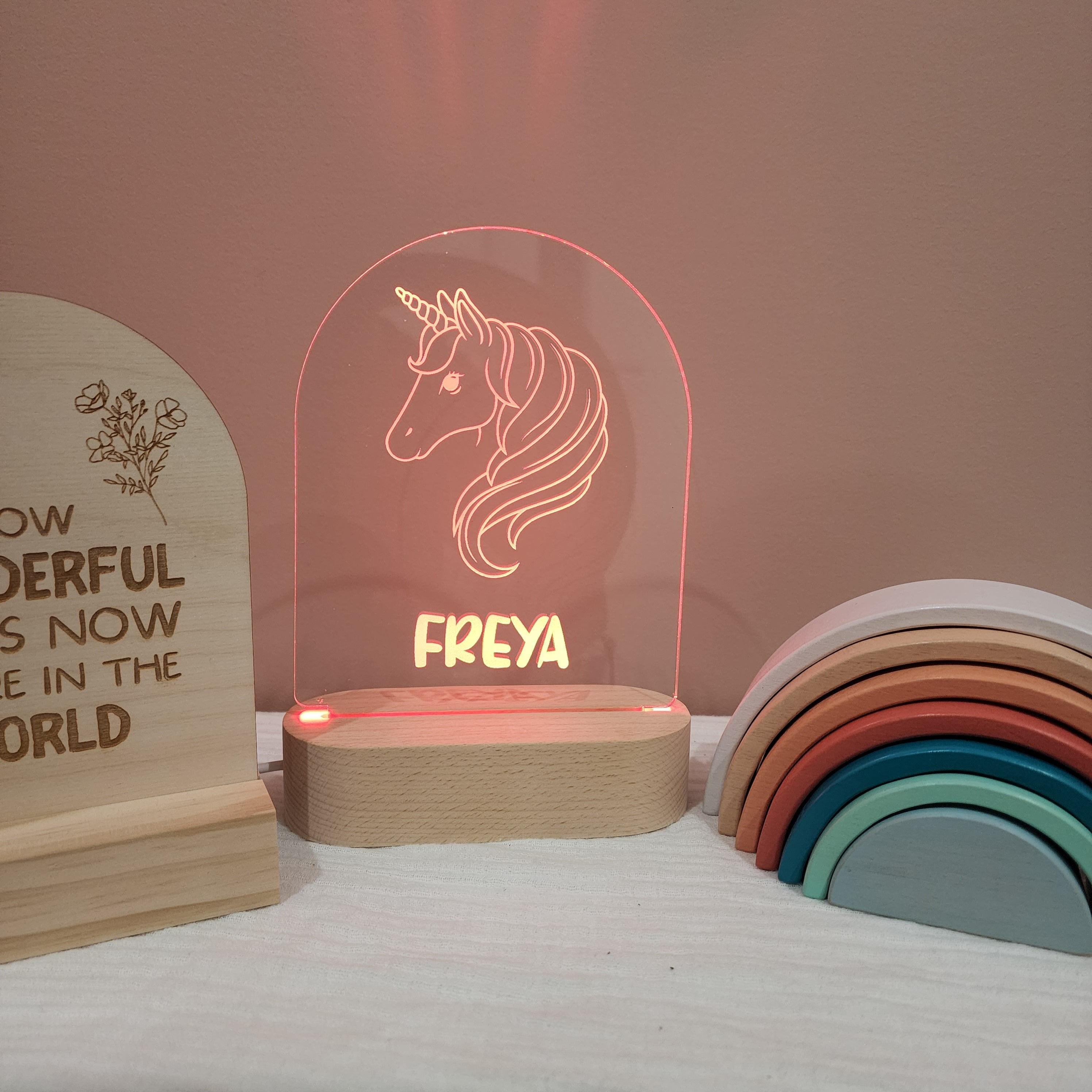 Personalised Night Light 🌙 - Unicorn - The Willow Corner