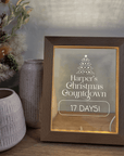 Timber Christmas Countdown Night Light Frame 🌙 - Personalised Elegant Christmas Countdown - The Willow Corner